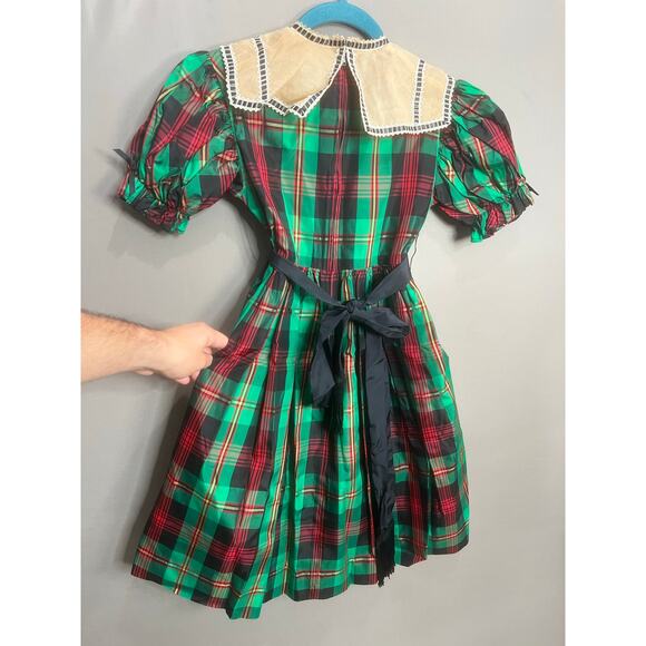 Pleasant Company Sz 7 Addy's Plaid Christmas Dress American Girl Preppy Festive - Picture 2 of 14
